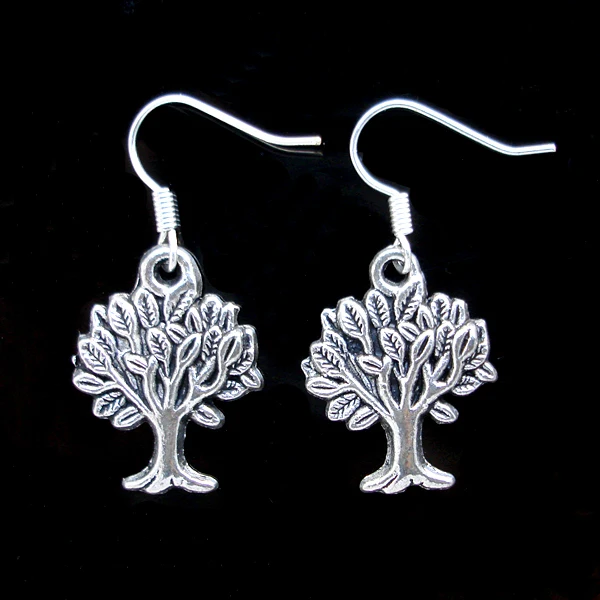 

RED SNAKE 2016 Newest towering trees Design Vintage Silver Plated Hook Earrings Dangle Earring for Women 925S0014