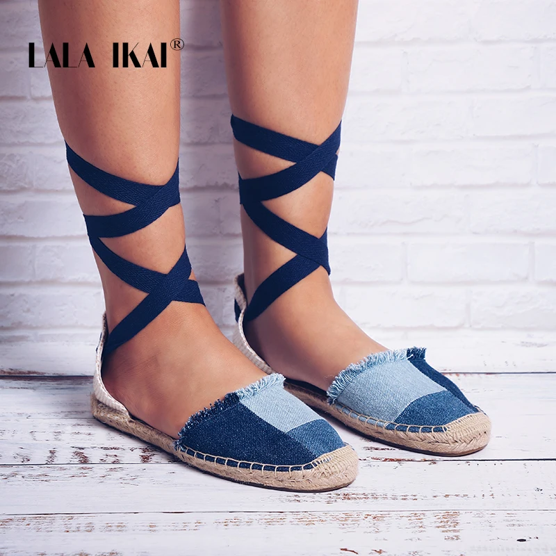 Somebodytoldmethatyouhadaboyfriend Comprare Lala Ikai Signore Espadrillas Scarpe Di Tela Patchwork Roma Cinturino Alla Caviglia Canape Appartamenti Con Leggere Delle Donne 014a1993 4 Miglior Prezzo Online