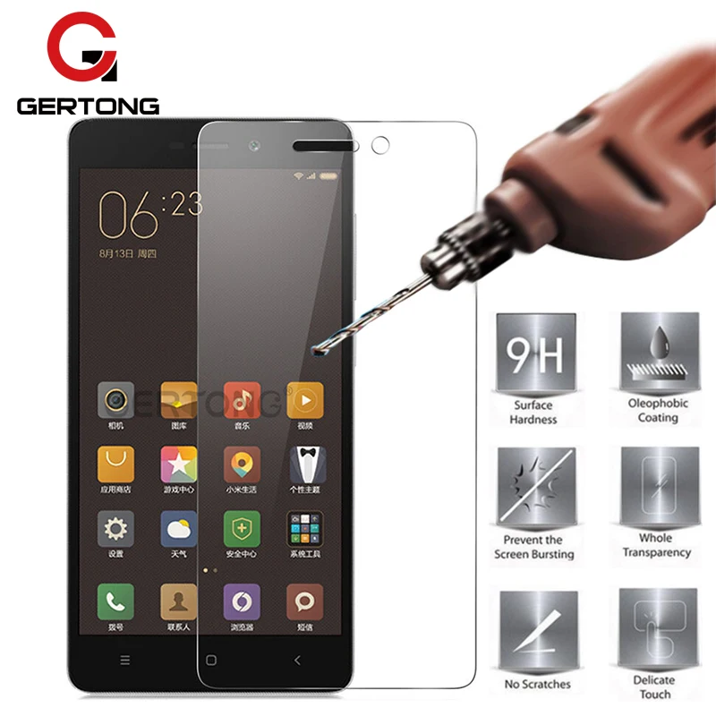 GerTong 9H закаленное стекло для Xiaomi Redmi 4A 5A Note 3 2 3S 3X Pro Mi5 Mi4 Mi4C Mi4i Защита экрана