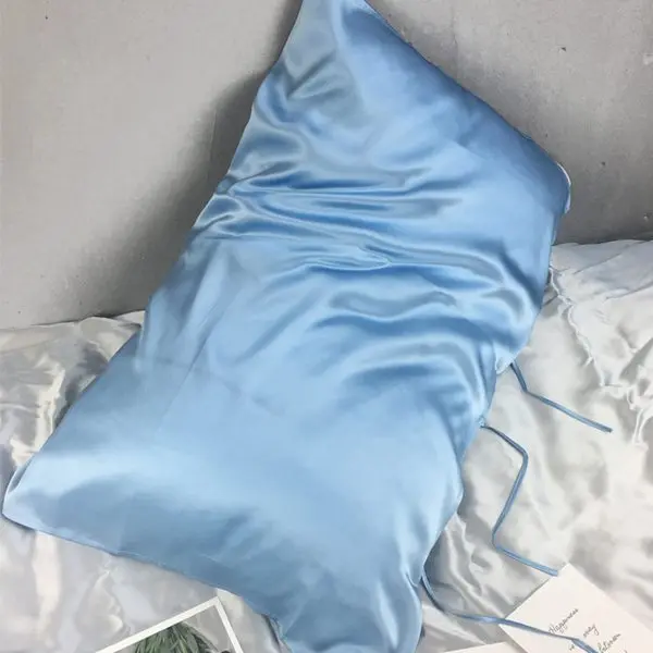 1 или 2 шт чистые шелковые наволочки с рисунком шелковицы 16 Momme подушки полотенца атласная наволочка для хорошего сна Уход за волосами kussenslop - Цвет: light blue