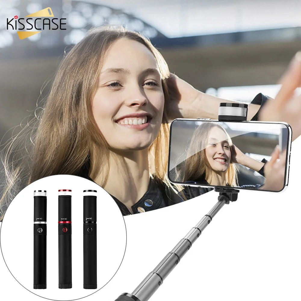 KISSCASE 3 в 1 Беспроводная Bluetooth селфи палка штатив монопод для универсального