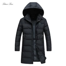 Мужская парка Толстая теплая зимняя мужская Осенняя длинная куртка и пальто с капюшоном и стоячим воротником плюс размер 4xl Модная тонкая верхняя одежда C1584