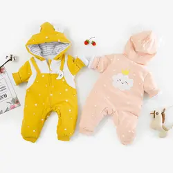Модная одежда для новорожденных мальчиков, Модный комбинезон с капюшоном и звездным ремешком, одежда для малышей, комбинезон с героями