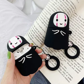 

3D Cartoon Case for AirPods Earphone Cases for Apple Airpods 2 Cute Accessories Protect Cover with Finger Ring Strap No Face Man
