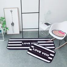 Ковер в современном стиле для гостиной черно-белые полосы коралловые флисовые Коврики Спальня Прихожая противоскользящие ковры и ковры