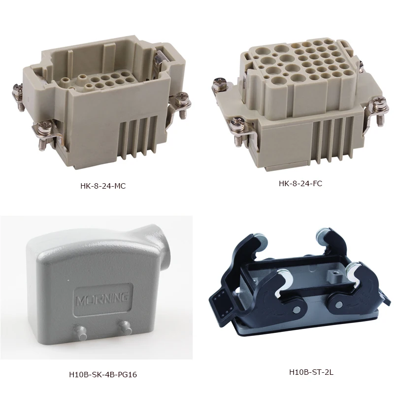 

HK-8/24 230v/400v sockey and plug 16A Copper alloy heavy duty connector Polycarbonate