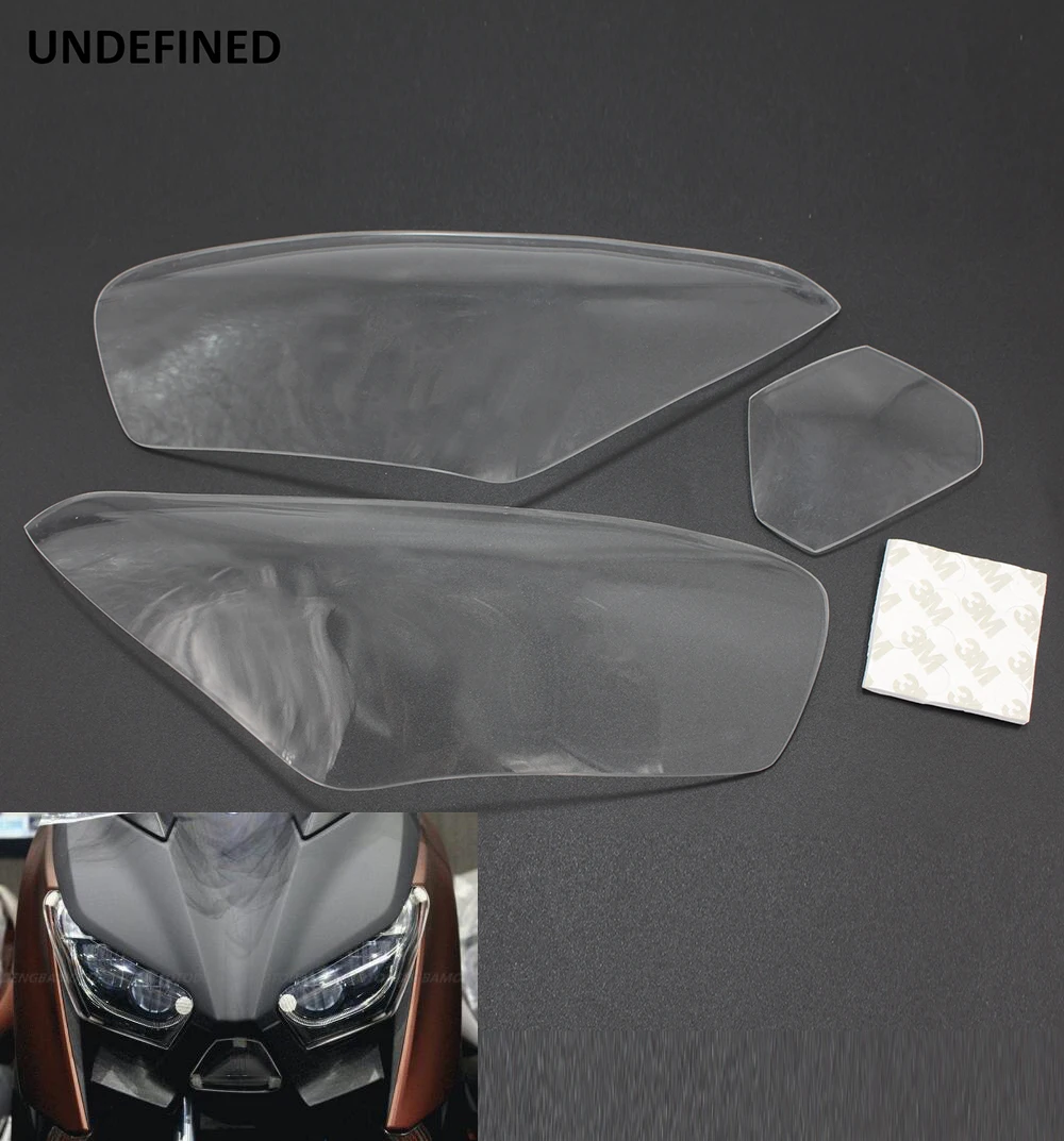 

For Yamaha XMAX250 XMAX300 xmax 250 300 2017 - 2018 Head Light Protector Cover Screen Lens Plastic Guard Shied