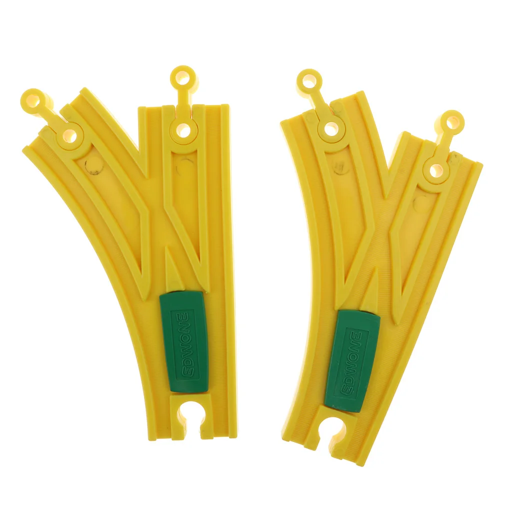 Wooden Train Track Set 20 Piece Railway Toy Compatible with All Major Brands - Female-Female Adapter Switch Connector - Bridge