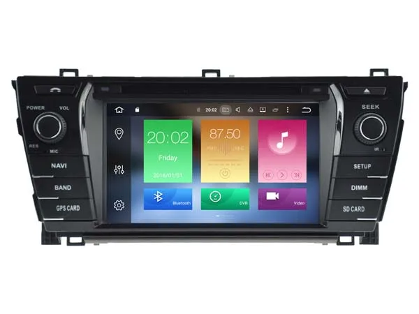 Excellent Android 8.0 CAR Audio DVD player FOR TOYOTA COROLLA 2014 gps Multimedia head device unit receiver BT WIFI 18