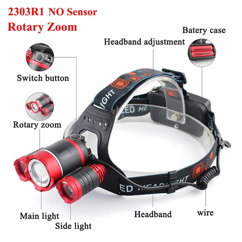 Litwod Z20 2303 S 3 * XM L T6 ИК датчик светодиодные фары фара очень яркий налобный фонарь
