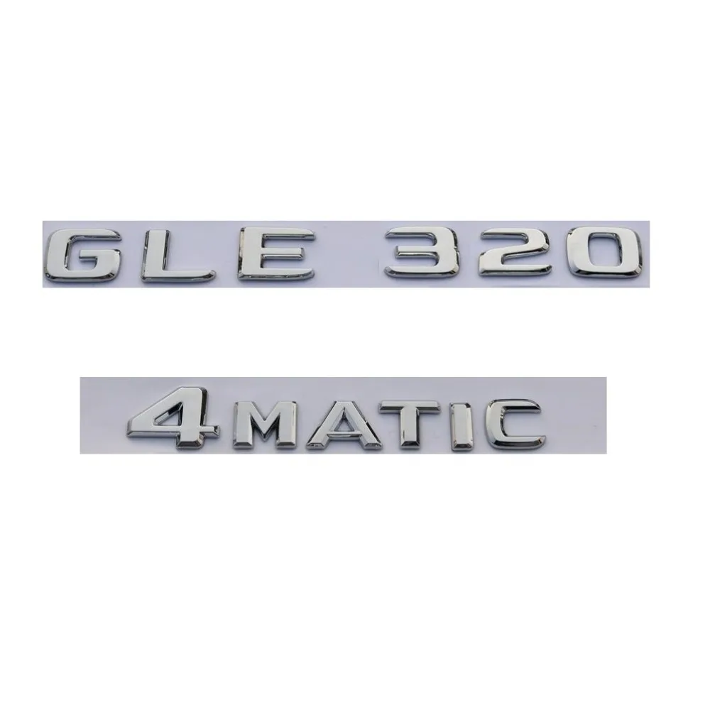 

New Chrome ABS Rear Trunk Letters Badge Badges Emblem Emblems Sticker for Mercedes Benz GLE Class GLE320 4MATIC 2017