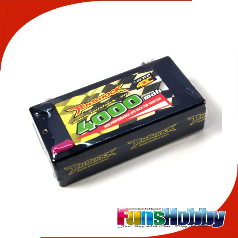 

Tenshock RC Electrical Hardcase Standard Short 7.4V Battery 1:8 1:10 On Road Off Road Buggy Truggy 4000mAH 2S2P 40C Lipo Packs
