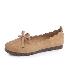 Новинка; женская обувь; лоферы на плоской подошве; повседневные туфли из флока с бантиком-бабочкой; коллекция года; сезон весна; нескользящие дышащие туфли;