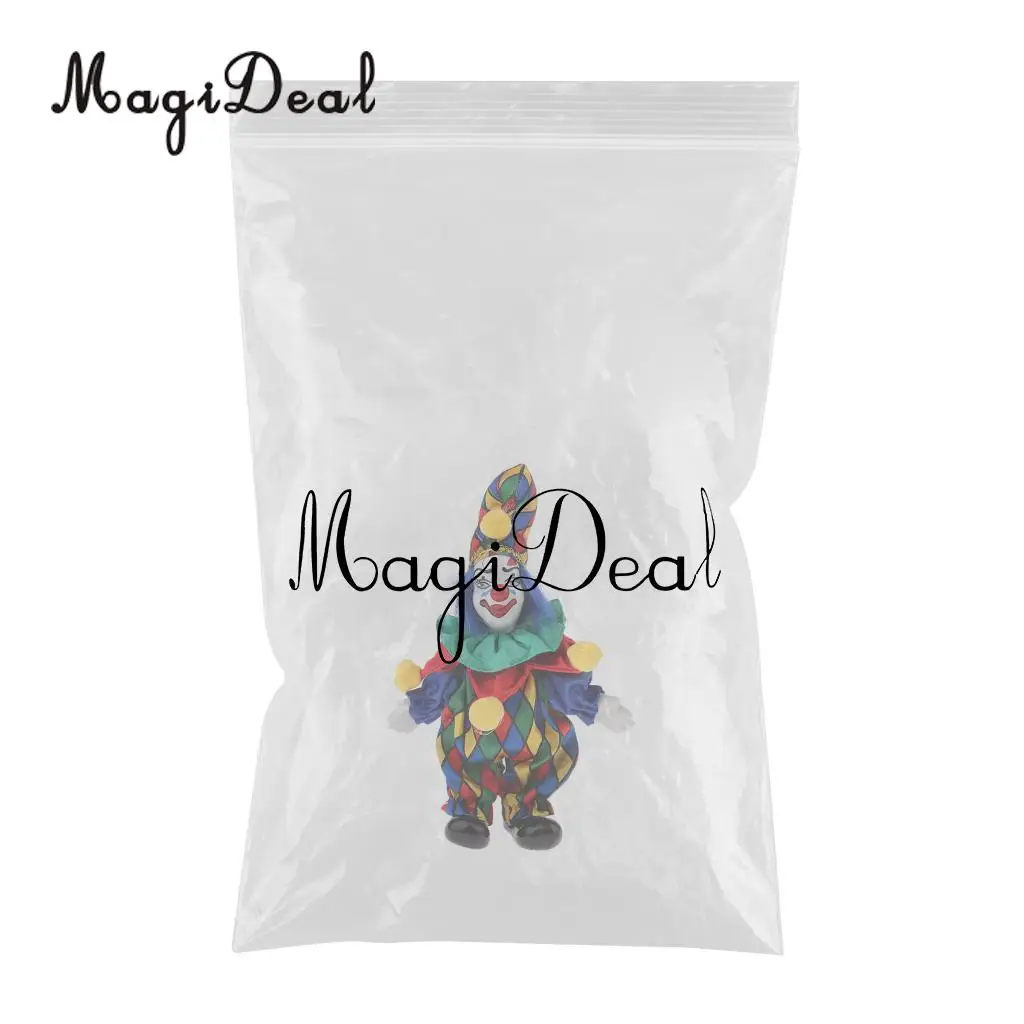 6inch Funny Clown Man Doll Wearing Colorful Costume Halloween Ornament #3