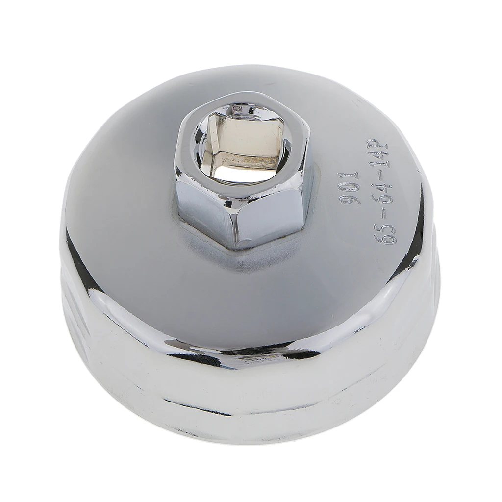 65mm 14 Flutes Oil Filter Wrench Removal Cap Tool Socket 901 Type Universal Fits Stainless Steel Heavy Duty Good Performance
