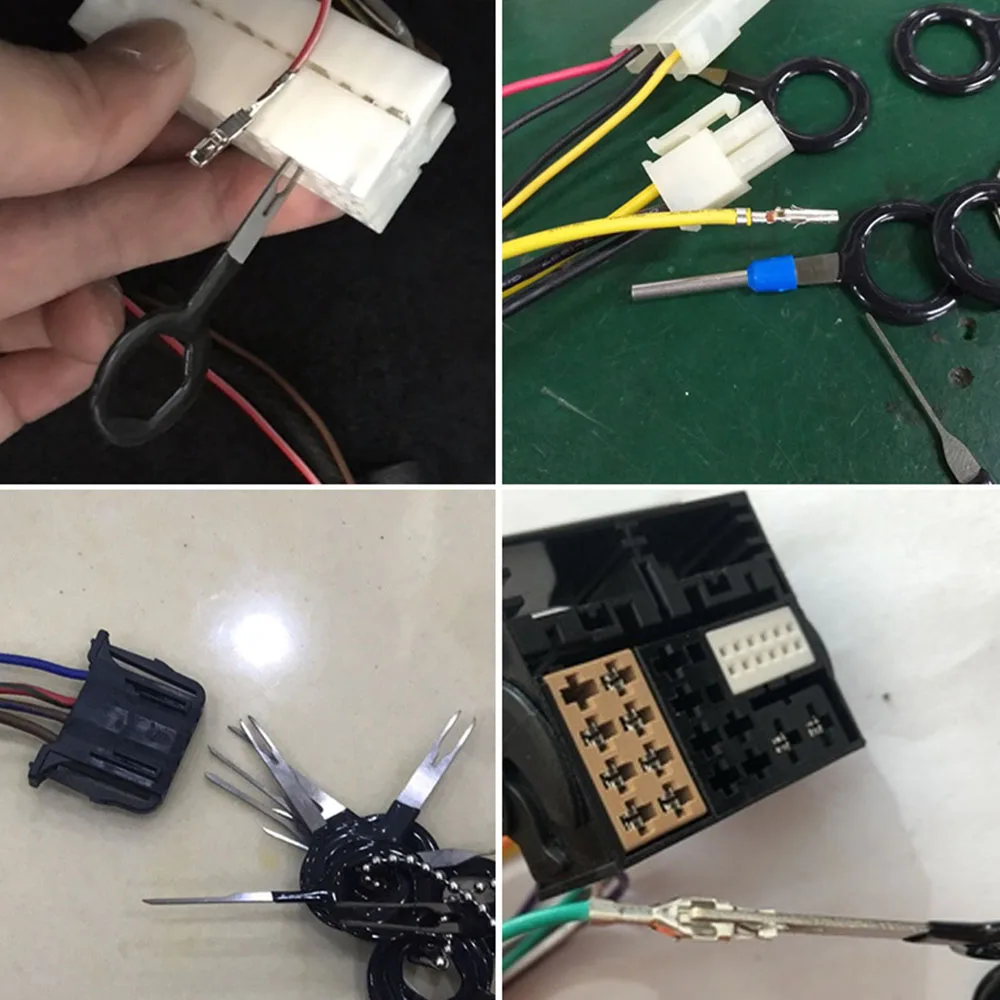 1Set Car Plug Terminal Wire Harness Terminal Extraction Pick Needle Retractor Connector Crimp Pin Automobiles Repair Tool-in Tool Parts from Tools on ...