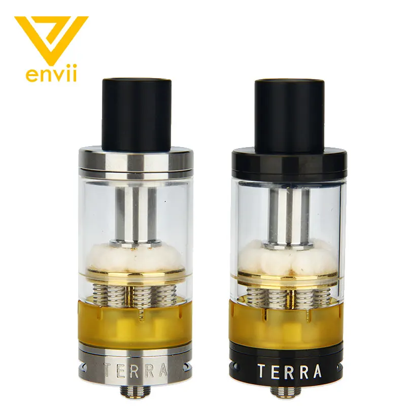 Online Original Envii Terra RTA tanque 5,5 ml Terra atomizador relleno superior ajustable inferior flujo de aire masivo nube Vape tanque Pro Wattage 300W