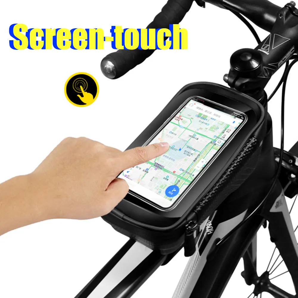 Flash Deal Bicycle Bag Waterproof Front Bike Cycling Bag 6.2 inch Mobile Phone Bicycle Top Tube Handlebar Bags Mountain Cycling Accessories 1 Flash Deal Bicycle Bag Waterproof Front Bike Cycling Bag 6.2 inch Mobile Phone Bicycle Top Tube Handlebar Bags Mountain Cycling Accessories 1