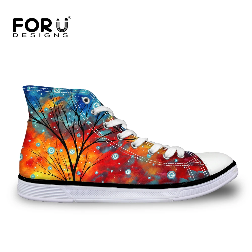 

FORUDESIGNS Spring High Top Women Vulcanize Shoes Fashion Painting Printing Female Casual Canvas Shoes Sneakers Women Zapatos