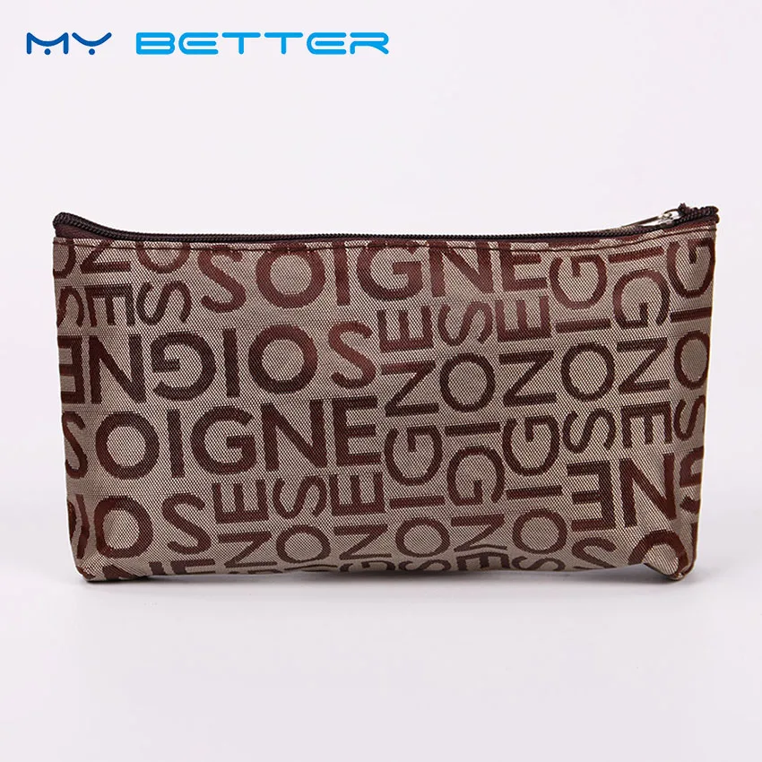 

1PC Women Portable Cosmetic Bag Zipper Travel Make Up Bag Letter Makeup Pouch Toiletry Organizer Holder Toiletry Storage Bag