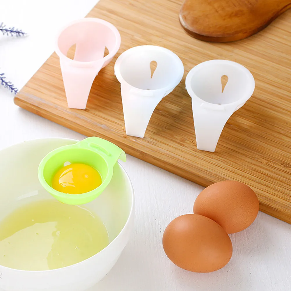 Egg Dividers Plastic Eggs Tool Yolk White Separator Hand Holder Sieve Cake Cooking Mini