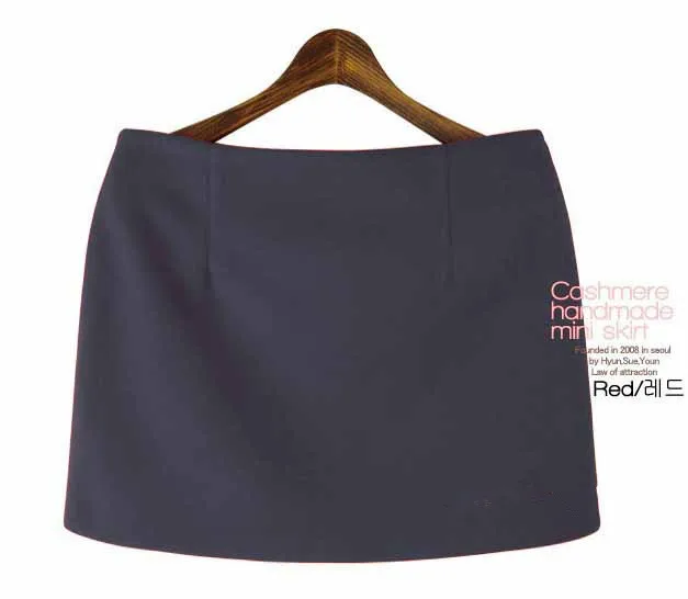 Модные осенне-зимние мини юбки женские одноцветные тонкие трапециевидные юбки карандаш размера плюс яркие цвета Корейская женская юбка