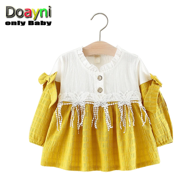 Doayni Baby 0 3 Korean Style Baby Girls Boutique Lantern Long Sleeve