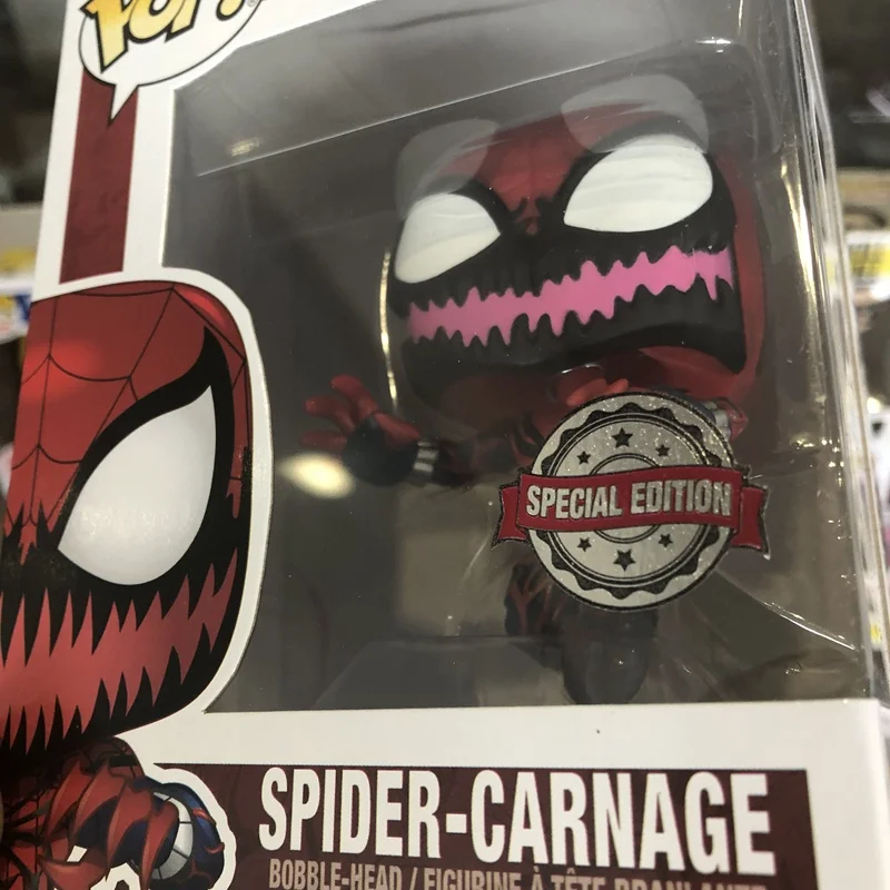 Эксклюзивный официальный Funko pop Marvel: Spiderman-Carnage Venom Виниловая фигурка Коллекционная модель игрушки с оригинальной коробкой