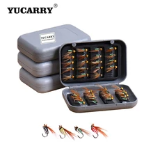 YUCARRY бренд 40 шт./лот насекомых Рыболовные крючки высокоуглеродистой стали рыболовные крючки с имитировать биологический Housefly Барб для карпа Рыбалка