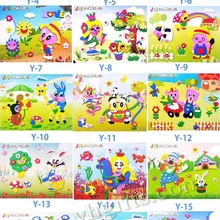 12 шт./партия. Многоцелевой наклейки-пазлы и рисования акварелью, вспененный этилвинилацетат, ремесла, научить вашего собственного. Игрушки для раннего развития детей, Freeshippin