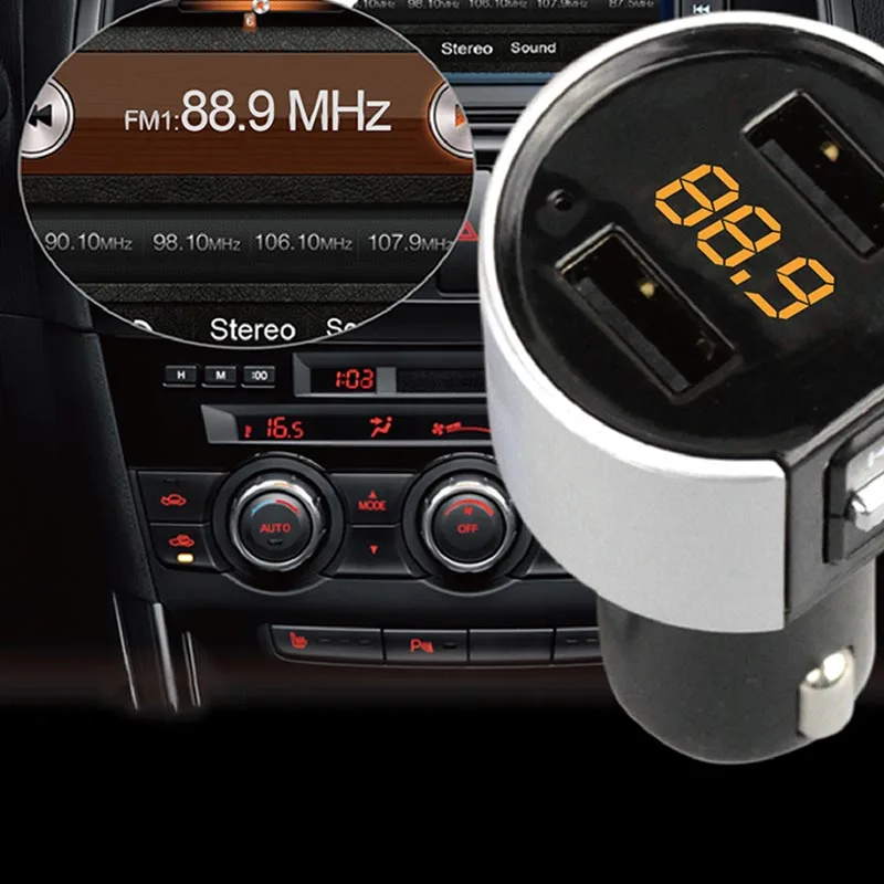 Digitalboy Bluetooth Handsfree Kit Car FM Transmitter Modulator Dual USB Charging Voltage Detection U Disk Music Car MP3 Player
