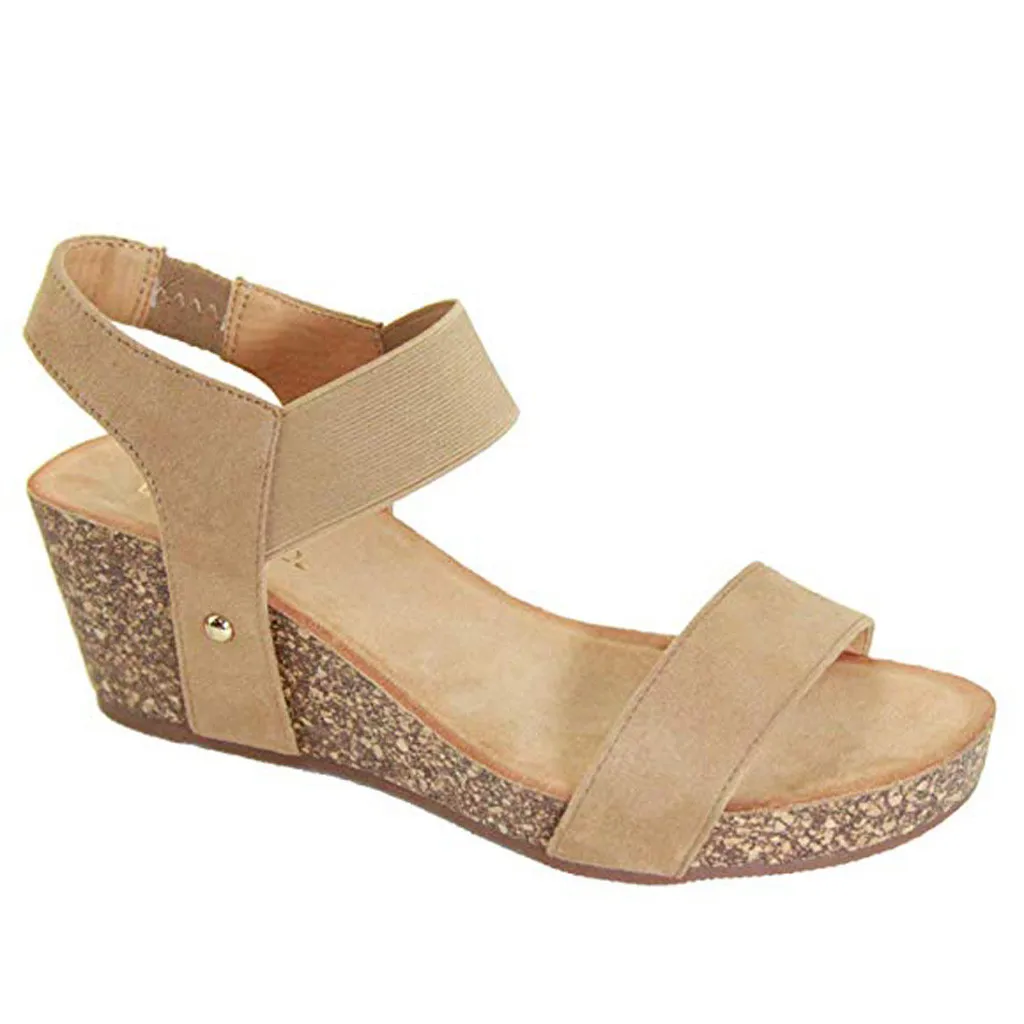 Для женщин s Модные на плоской подошве с открытым носком лодыжки Клинья эластичные женские обувь на завязках пляжная обувь римские сандалии zapatos mujer tacon#3