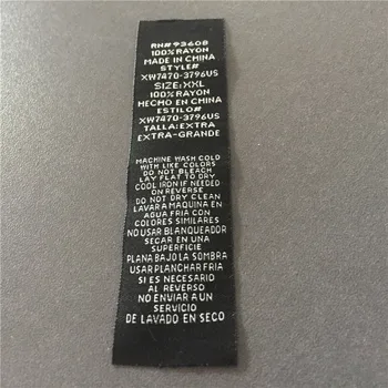 

Customized Double Density Clothing Wash Care Label