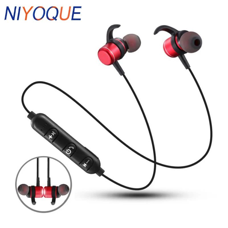 

NIYOQUE Bluetooth Earphone Wireless Headset Magnetic Sport Bluetooth Headset With Mic For Android Smart Phone iPhone Xiaomi