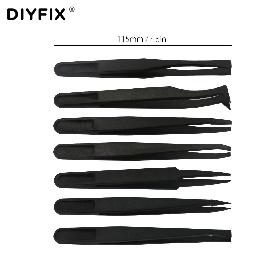 ESD Safe Plastic Tweezers Set (3)