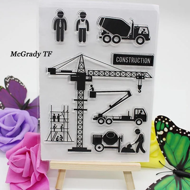 

Silicone Clear Stamp Sheet DIY Workers Transparent Clear For DIY Scrapbooking Standard Stamp Card Making Craft Decoration Stamps