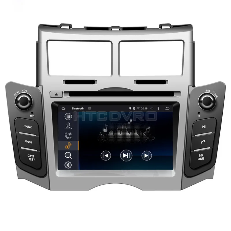 Top YMODVHT 6.2inch 4G Octa Core Android 9.0 7.1 Car DVD GPS for Toyota Yaris 2005-2007 2008 2009 2010 2011Black/Silver Radio Stereo 17