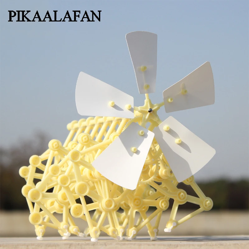 

PIKAALAFAN Creative Educational Science And Technology Toy Wind Energy Power Machinery Wind Bionic Robot DIY Educational Toys