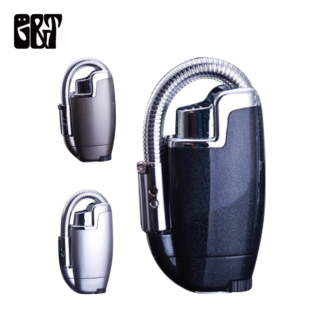 

Hose Torch Turbo Lighter Jet Butane Cigar Kitchen Flexible Pipe Lighter Cigarette Windproof BBQ Ignition Lighter Without Gas