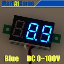 Argedo 50 шт./лот Синий DC 0~ 100V 3-провода цифровой вольтметр Вольт Панель метр восстановление защиты# BV190@ SD