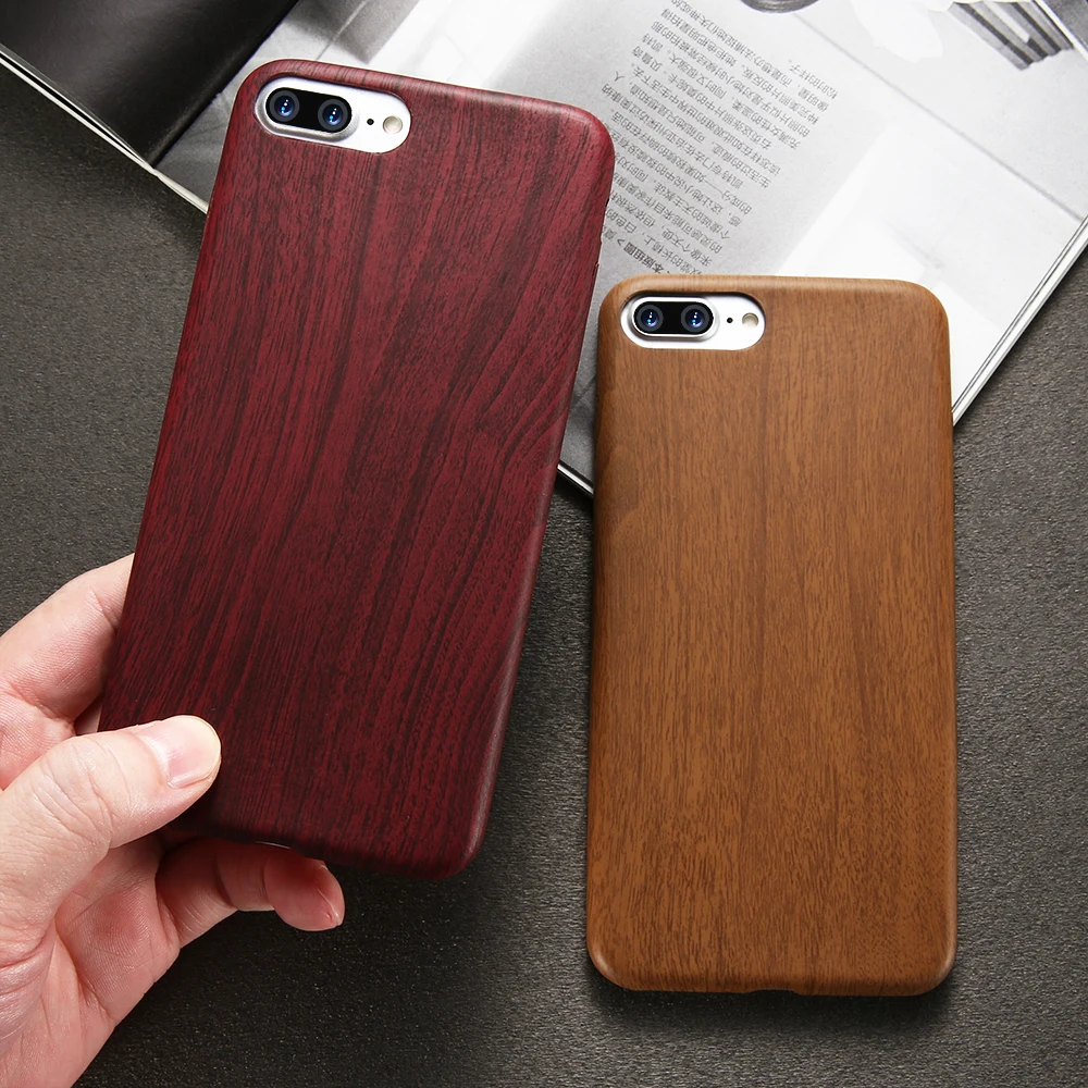 Wooden Pattern Soft TPU Case For iPhone 7 Plus 6 6S Wood Grain Thin Back Cover iphone 8 X Mobile Pouch Phone Bag |
