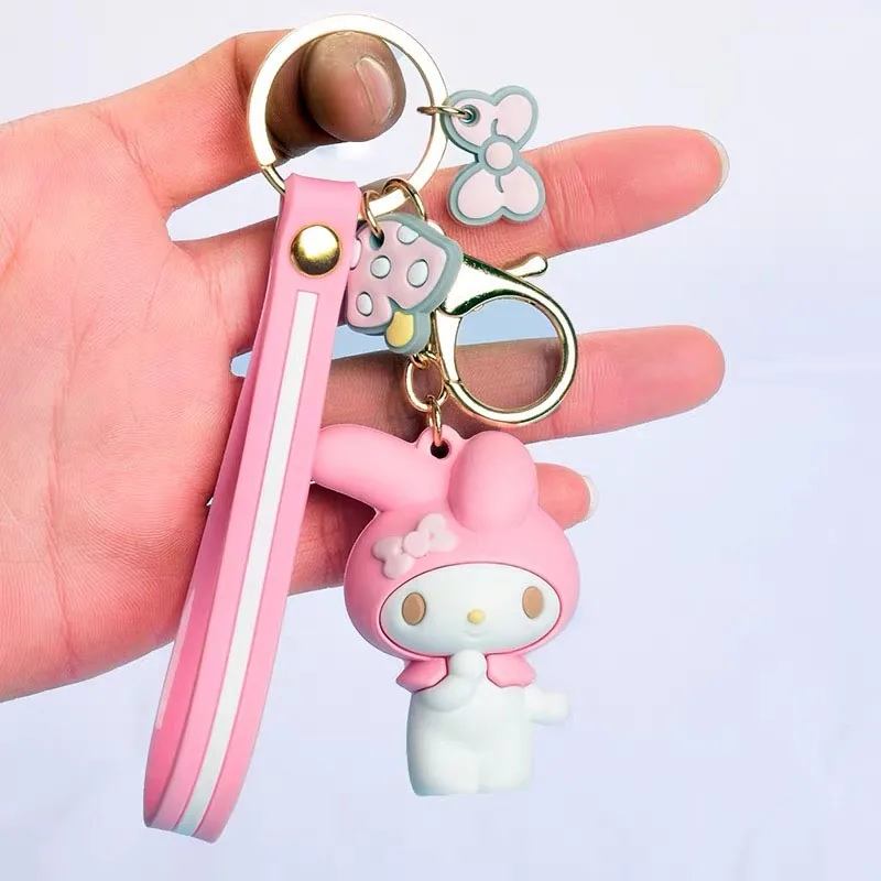 3D креативный брелок Sanrio серии My Melody Pudding Cinnamoroll Dog, брелок для ключей с подвеской, брелок для девочек, фигурная игрушка