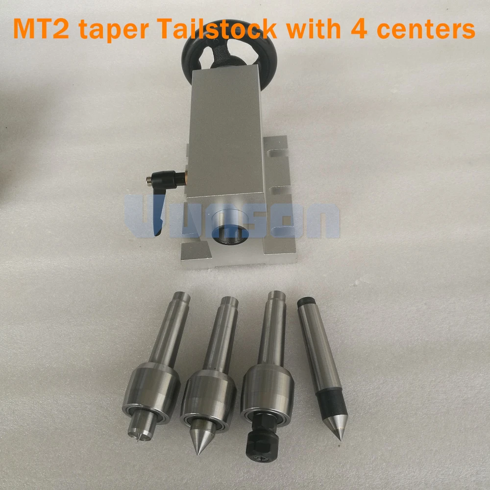 

Removable and Replaceable MT2 Morse 2# Taper Shank Live Center Tailstock Kits including 4pcs centers for Desktop CNC Router