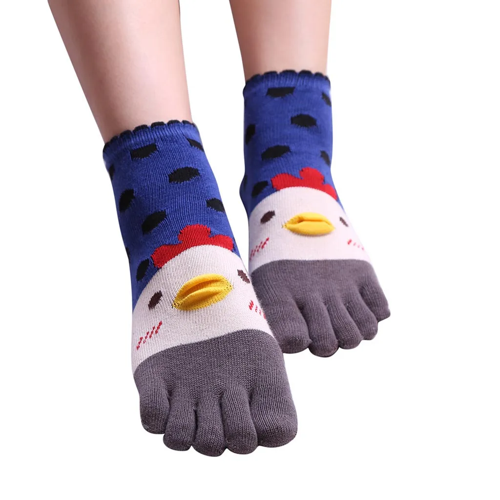 

2019 NEW JAYCOSIN Women Men Cute Cocks Socks Funny Five Finger Socks 1220
