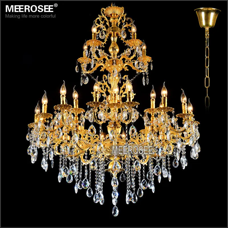 Buy Luxurious Gold Large Crystal Chandelier Lamp Crystal Lustre Light Fixture