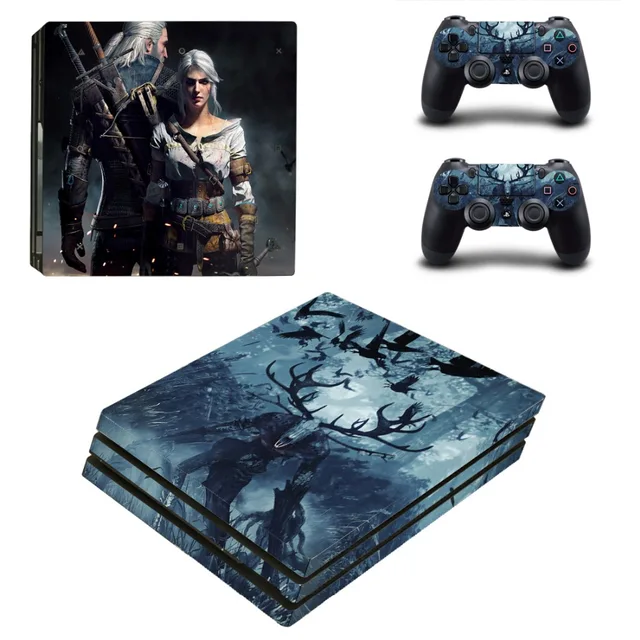 Special Price PS4 Pro Skin Sticker The Witcher 3: Wild Hunt Decal For Playstation 4 Pro Console + Controllers