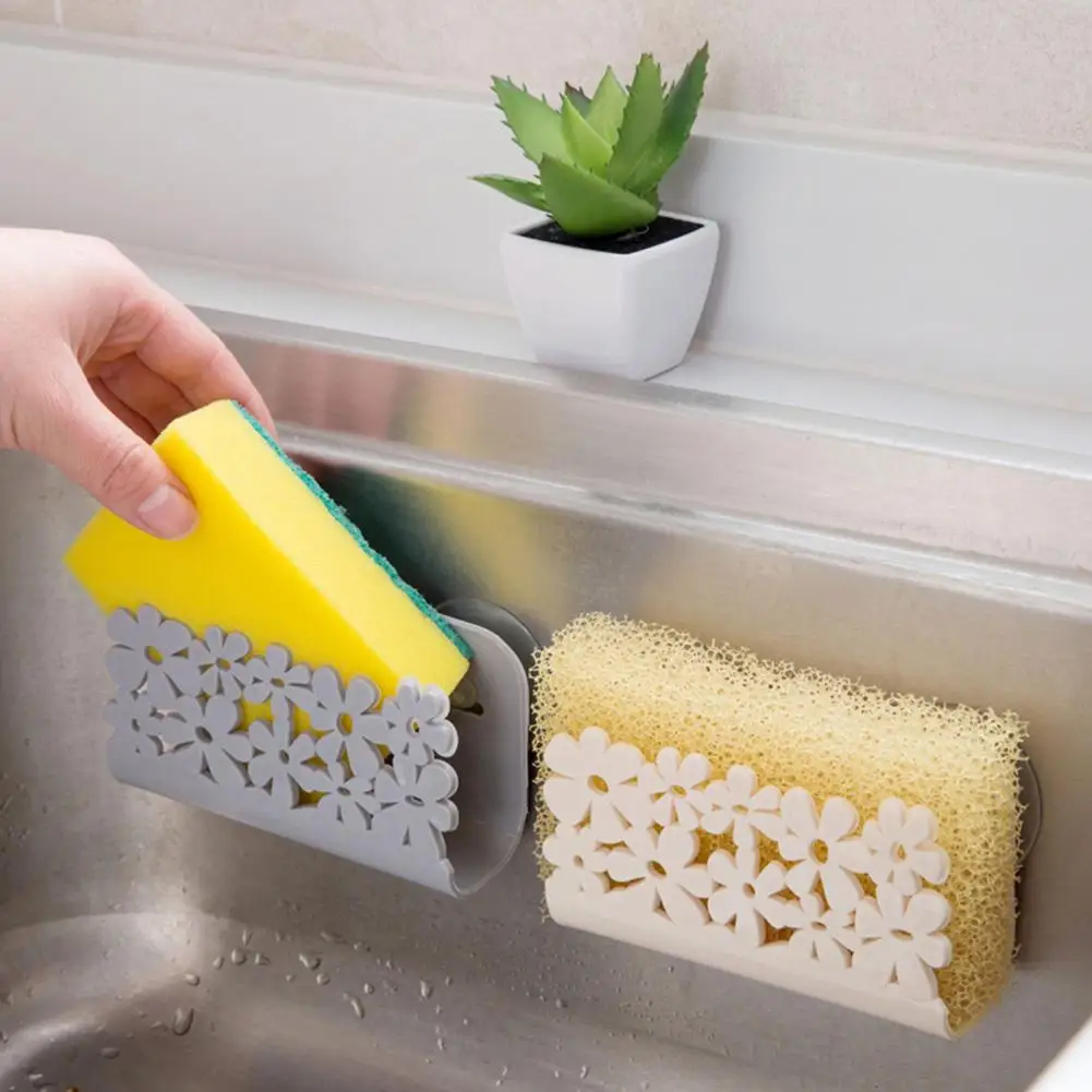 Kitchen Sink Side Shelf Sponge Storage Rack Bathroom Shower Storage Towel Soap Dish Holder Cabide Dishwashing Sponge Filter