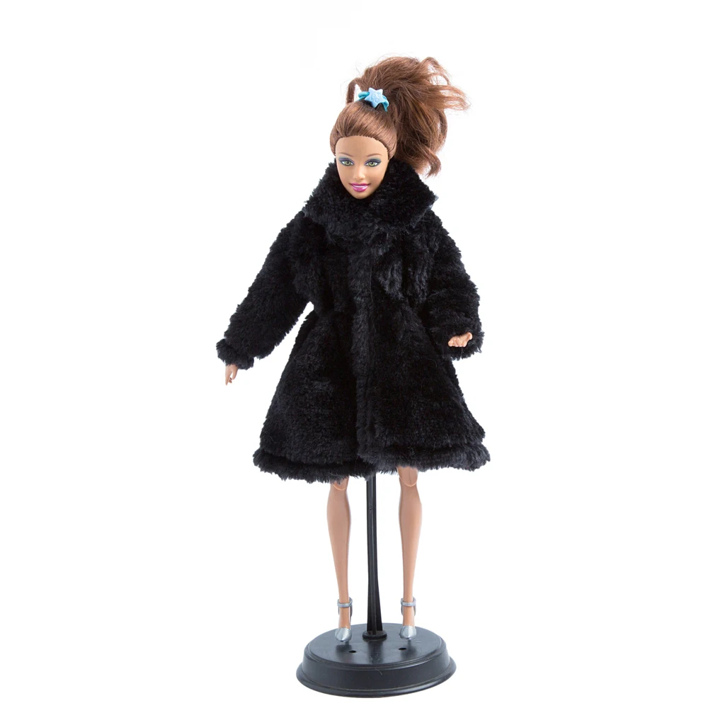 Doll Clothes Fashion Plush Overcoat Outwear for 1/6 Barbi BJD SD Dolls Clothing Dress Up Clothing Dolls Accessory Birthday Gift
