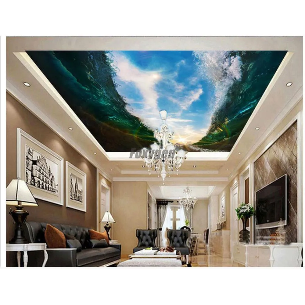 Foxygen типы ложных потолочных досок УФ Печатный ПВХ искусственный потолок|pvc|pvc ceiling