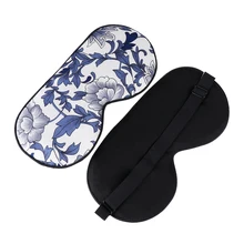 1 шт., Новая Модная шелковая мягкая маска для глаз, для сна, с цветочным принтом, для сна, мягкие очки, маски для путешествий, повязка, для сна, для здоровья, для ухода за глазами